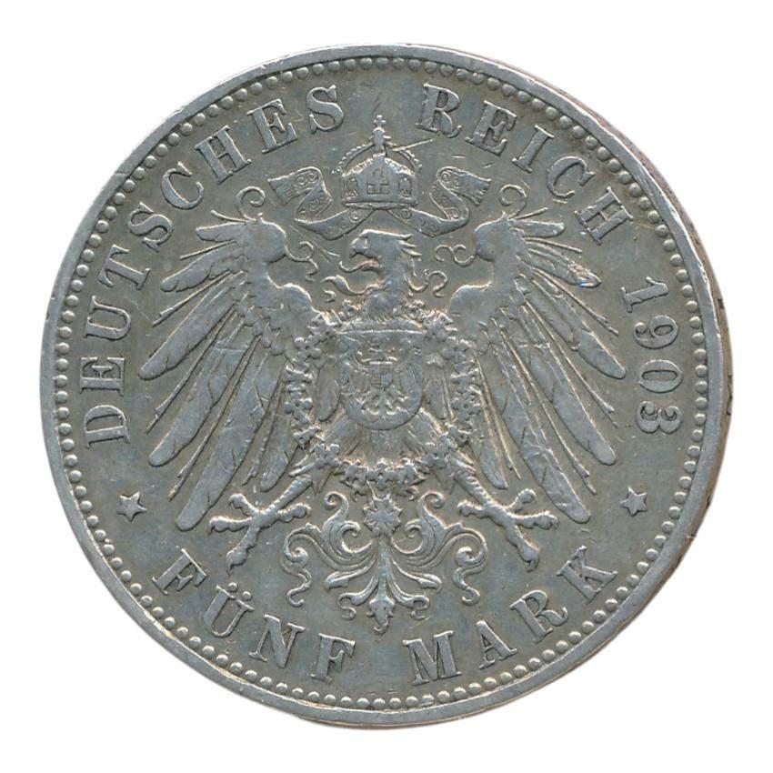 Duitse Rijk 5 Mark 1903-A