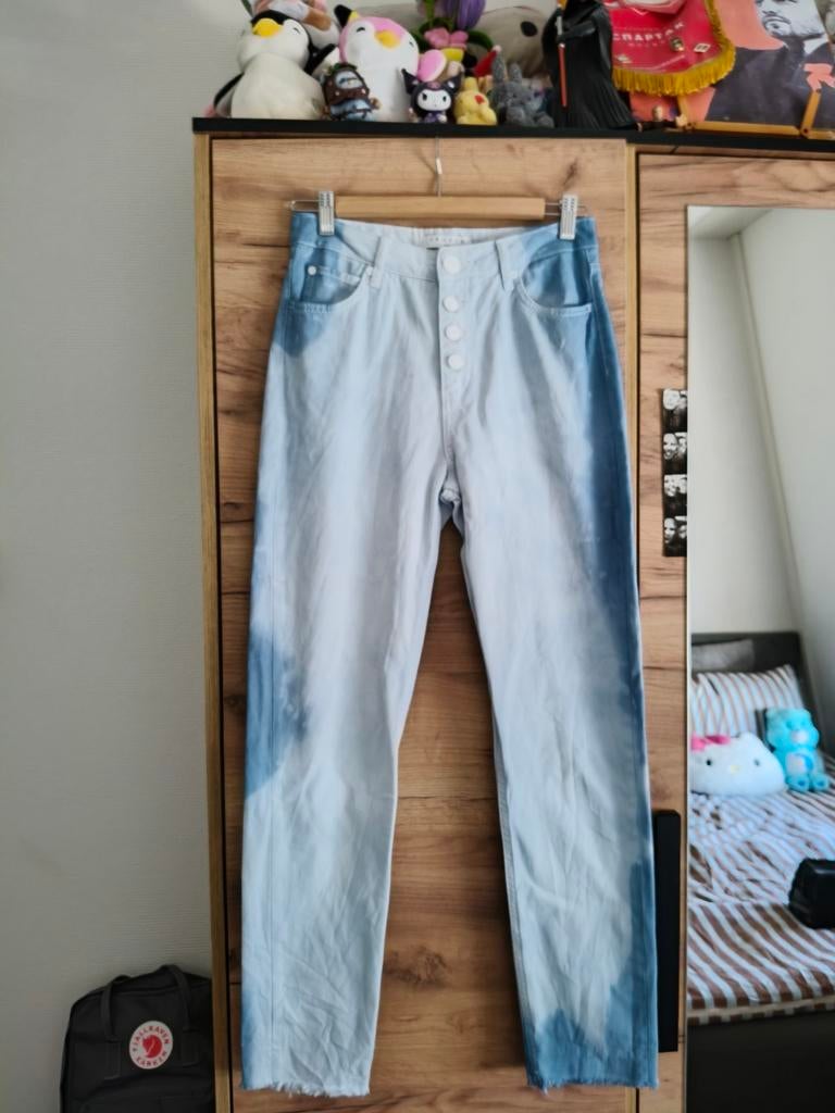 Sandro Paris High-Waist Straight Leg Jeans - EU 36, Sandro Paris, Blauw, Ophalen of Verzenden, Zo goed als nieuw