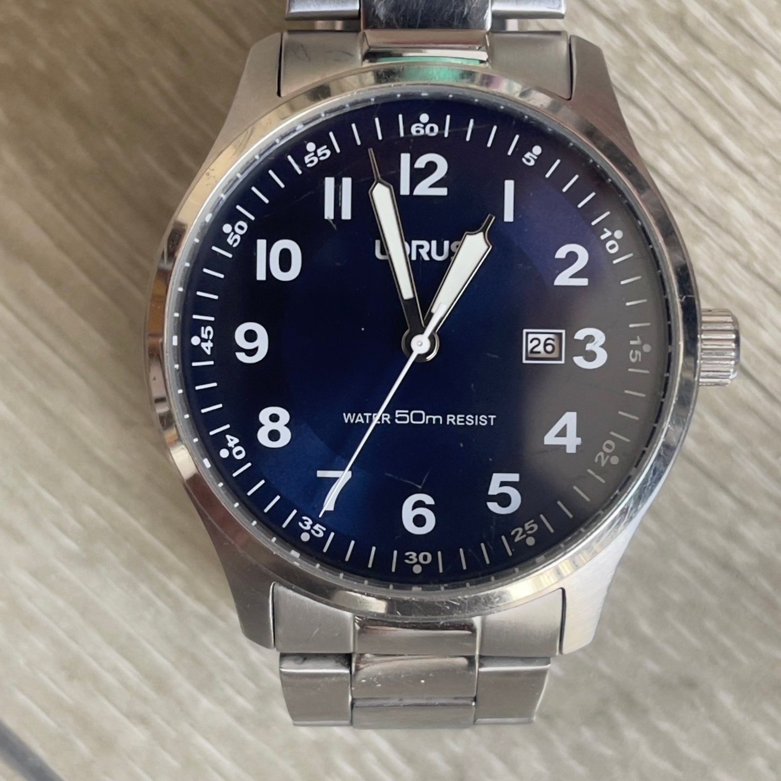Lorus Herenhorloge RH907RX9 - In zeer goede staat, Sieraden, Tassen en Uiterlijk, Horloges | Heren, Overige merken, Staal, Staal