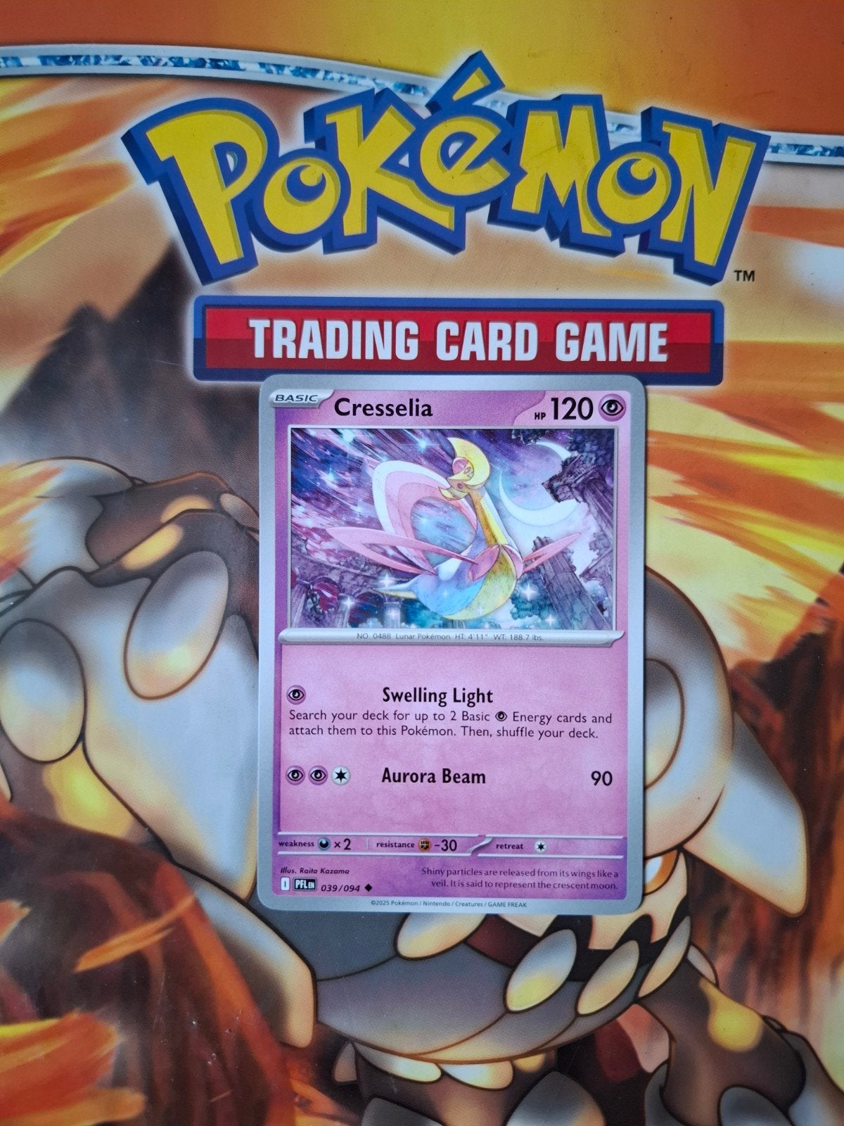 Cresselia 039/094 Phantasmal Flames pokemon kaart nm-mint, Ophalen of Verzenden, Zo goed als nieuw, Losse kaart