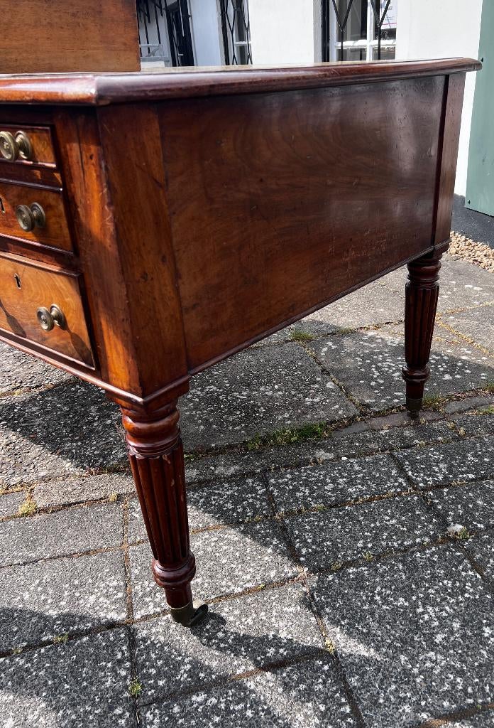 antiek Engels mahonie partnerdesk, 2 pers. buro, 150x90 cm, Ophalen of Verzenden