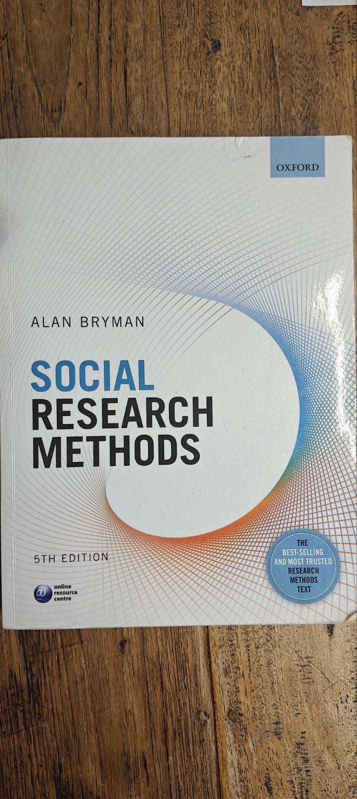 Social Research Methods - Alan Bryman (5th Edition), Alan Bryman, Zo goed als nieuw, Gamma, HBO