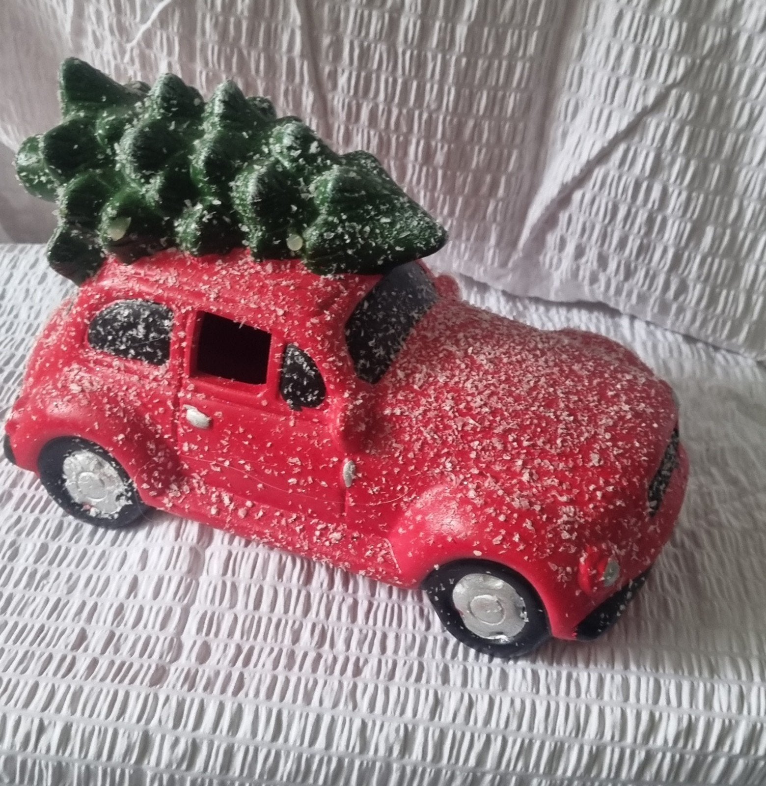 stenen auto met kerstboom, Diversen, Ophalen, Zo goed als nieuw