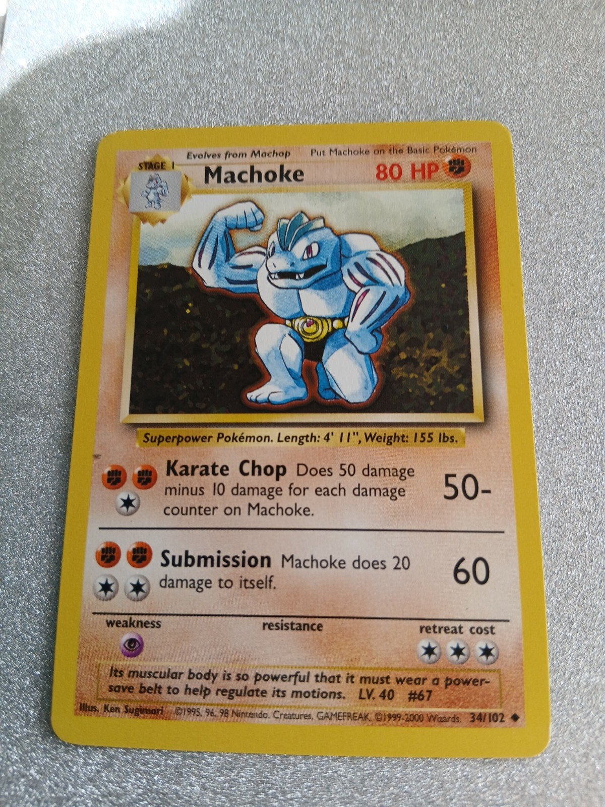 Machoke 80 hp, Hobby en Vrije tijd, Verzamelkaartspellen | Pokémon, Ophalen of Verzenden