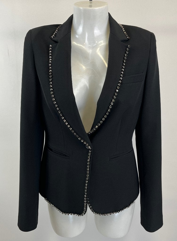 LIU JO Zwart glitter steentjes blazer  Maat IT 44 - EU 38, Maat 38/40 (M), Liu Jo, Zwart, Ophalen of Verzenden