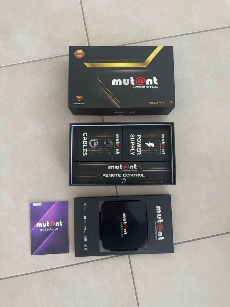 Mutant Inferno SE Plus Android 11 TV Box 4GB RAM 32GB ROM, Ophalen, Nieuw, HDMI, Minder dan 500 GB