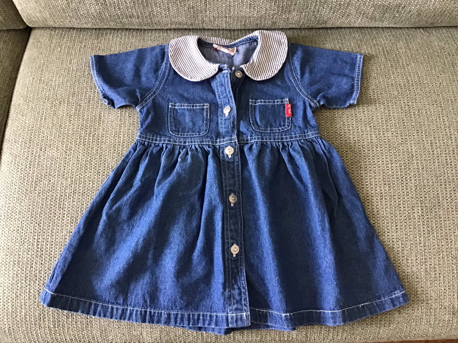 Spijkerjurkje, Kinderen en Baby's, Babykleding | Maat 86, Ophalen of Verzenden, Gebruikt, Meisje, Jurkje of Rokje