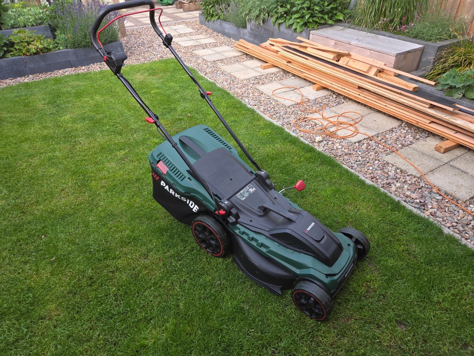 Grasmaaier Parkside Elektrisch 1800W, Ophalen, Cirkelmaaier, Elektrische grasmaaier, Opvangbak