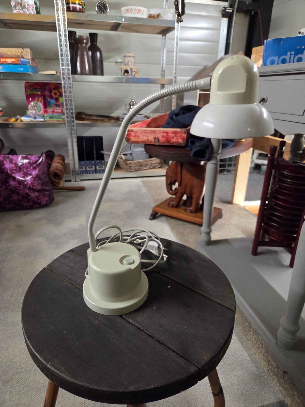 Vintage Happylight bureaulamp Space-Age Design, Huis en Inrichting, Lampen | Tafellampen, Gebruikt, Kunststof, Metaal, Overige fittingen