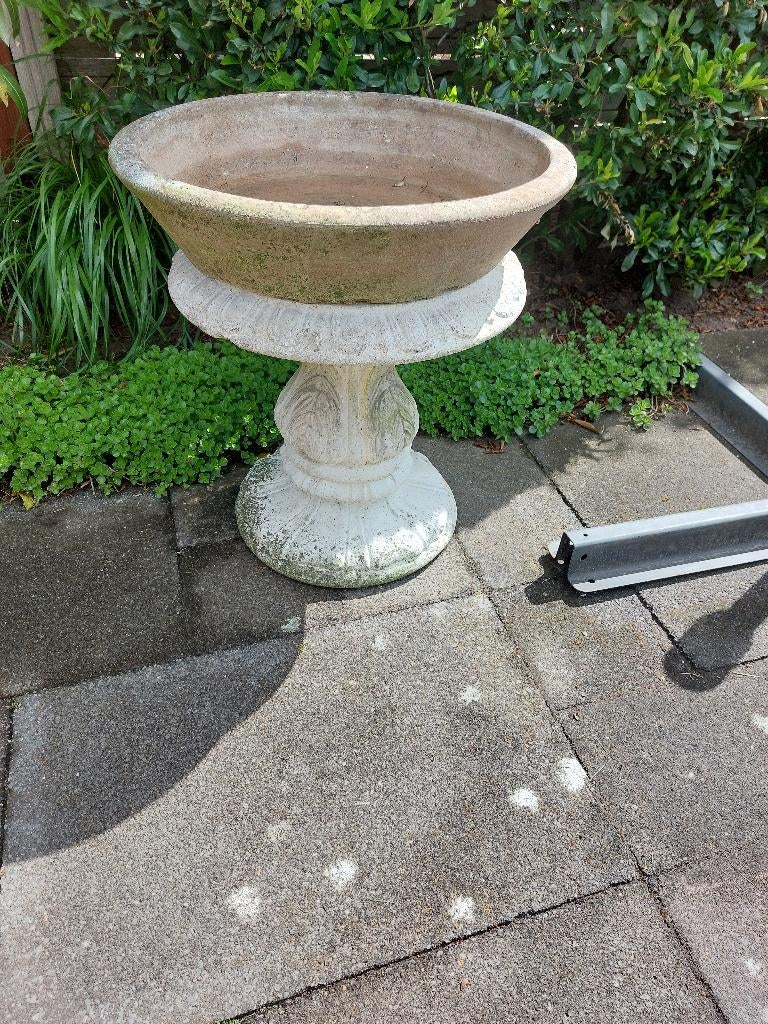 bloembak + standaard, Tuin en Terras, Ophalen, Gebruikt, Rond, Tuin