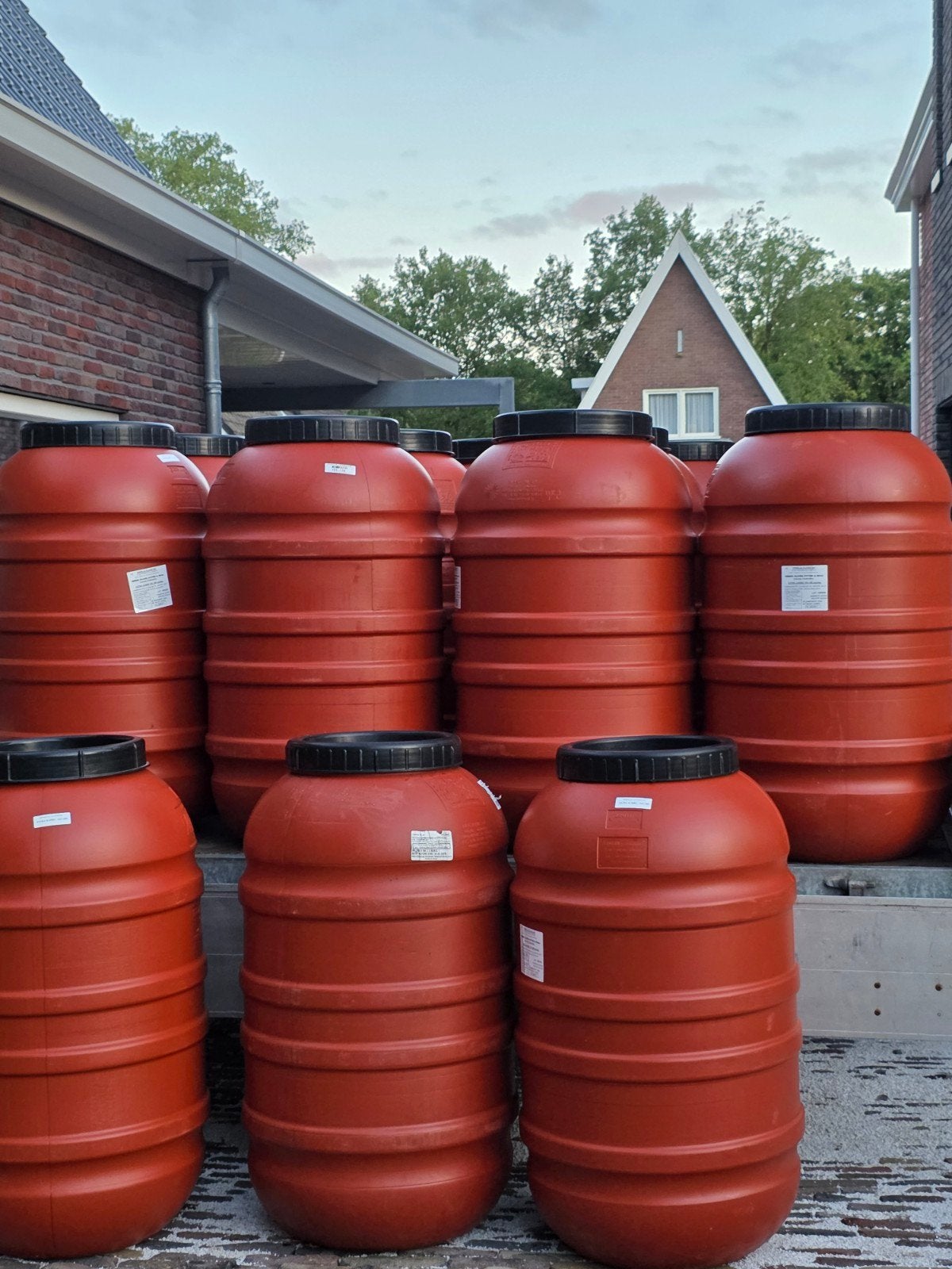 220 Liter Ton - Regenton, Waterfilter, Opslag, 150 liter of meer, Ophalen, Gebruikt
