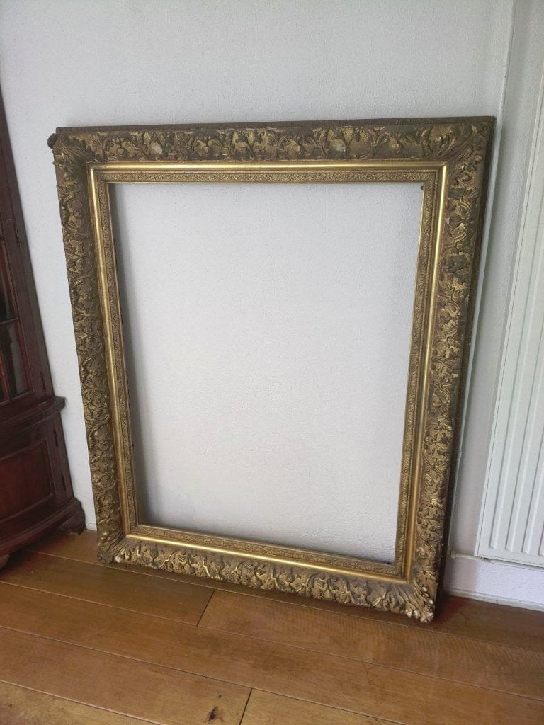 GRATIS! | GROTE ANTIEKE LIJST | GRATIS!, Ophalen, Gebruikt, Schilderijlijst, 131 cm