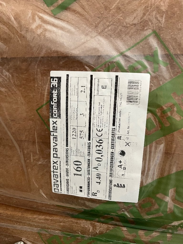 Isolatie pavatex pavaflex 160  totaal 15m2, Ophalen, Overige materialen, Dakisolatie, 12 cm of meer