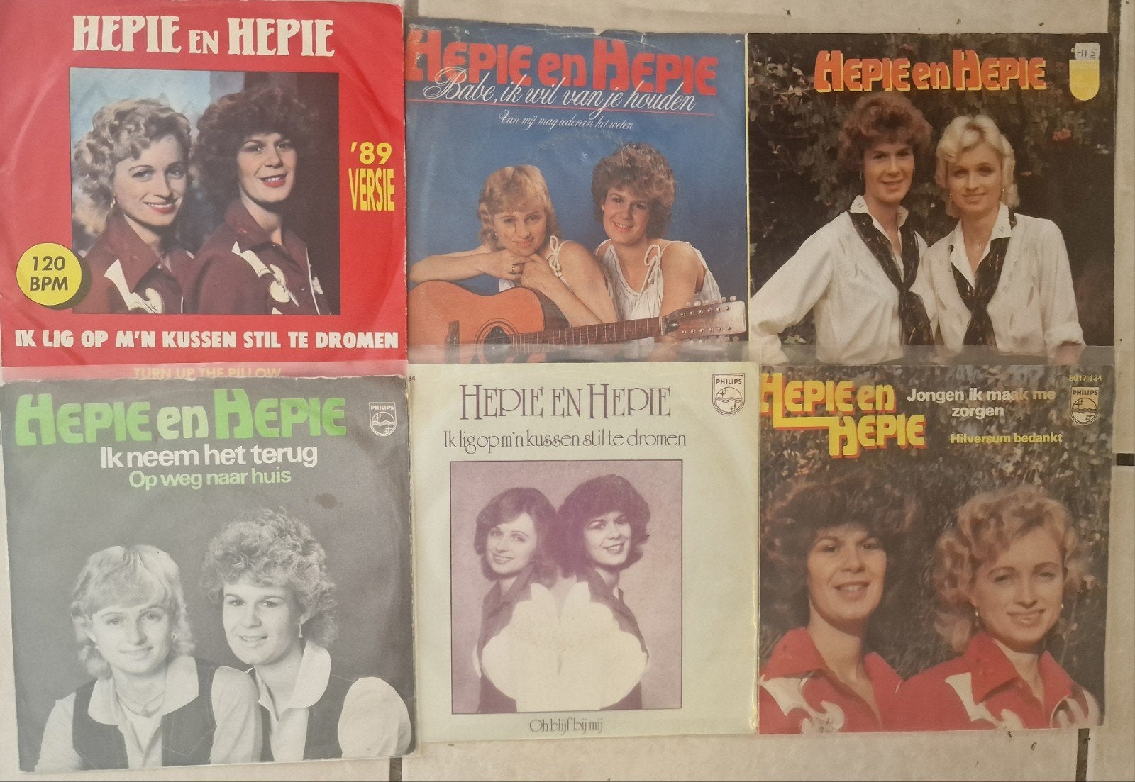 Hepie en Hepie Vinyl Singles Collectie (6 stuks), Gebruikt, 7 inch, Ophalen of Verzenden, Nederlandstalig