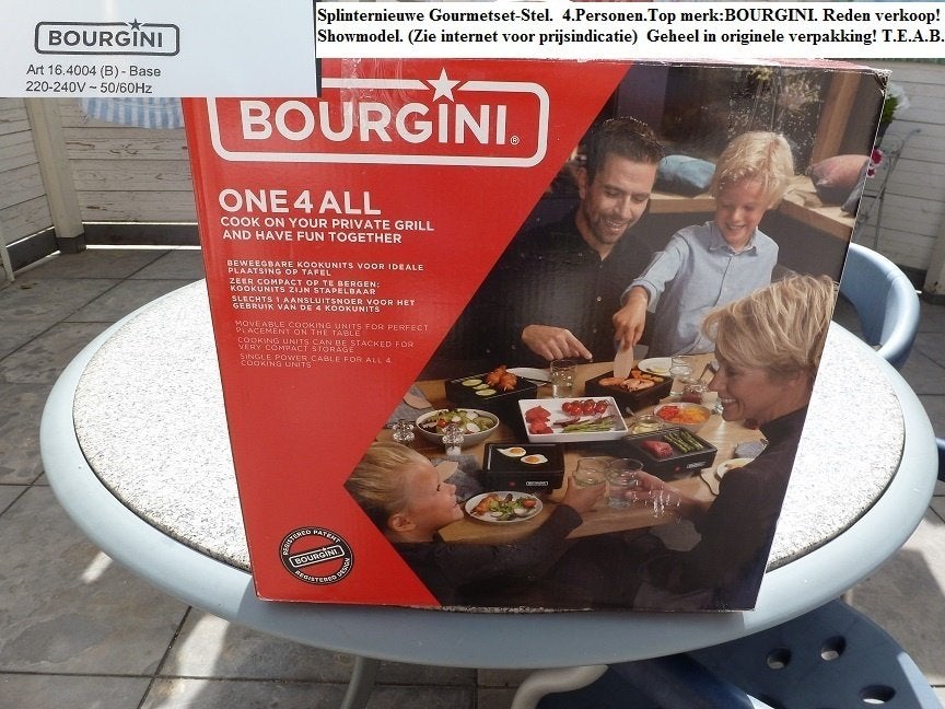 Nieuw.Gourmetset.Gourmetstel.Grill.Merk.Bourgini.(4)Persoons, Ophalen of Verzenden, Nieuw, 4 t/m 7 personen