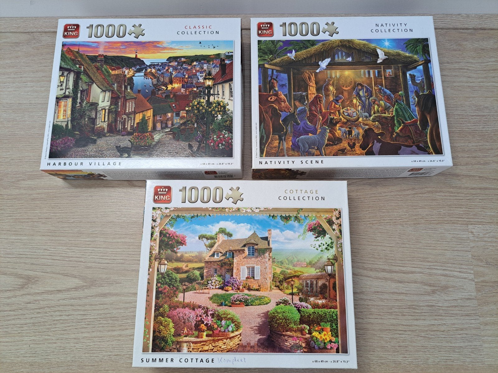 King legpuzzels 1000 stukjes, Hobby en Vrije tijd, Denksport en Puzzels, Ophalen of Verzenden, 500 t/m 1500 stukjes, Zo goed als nieuw
