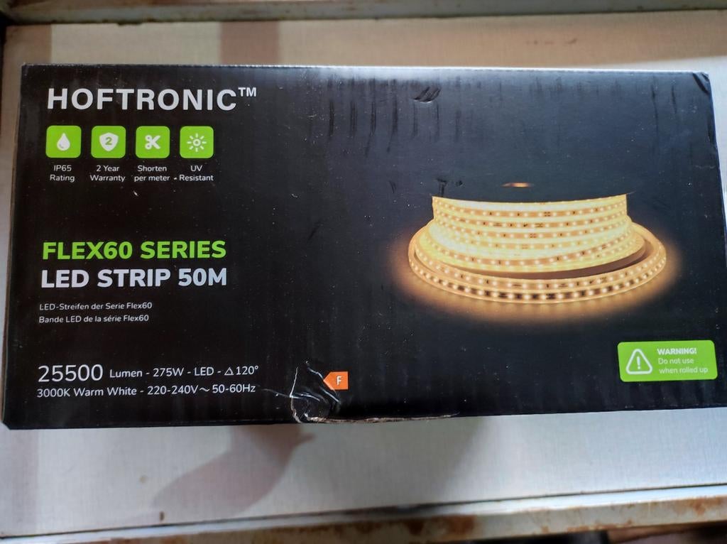 HOFTRONIC FLEX60 LED Strip 50M Warm Wit - Nieuw, Ophalen of Verzenden, Nieuw