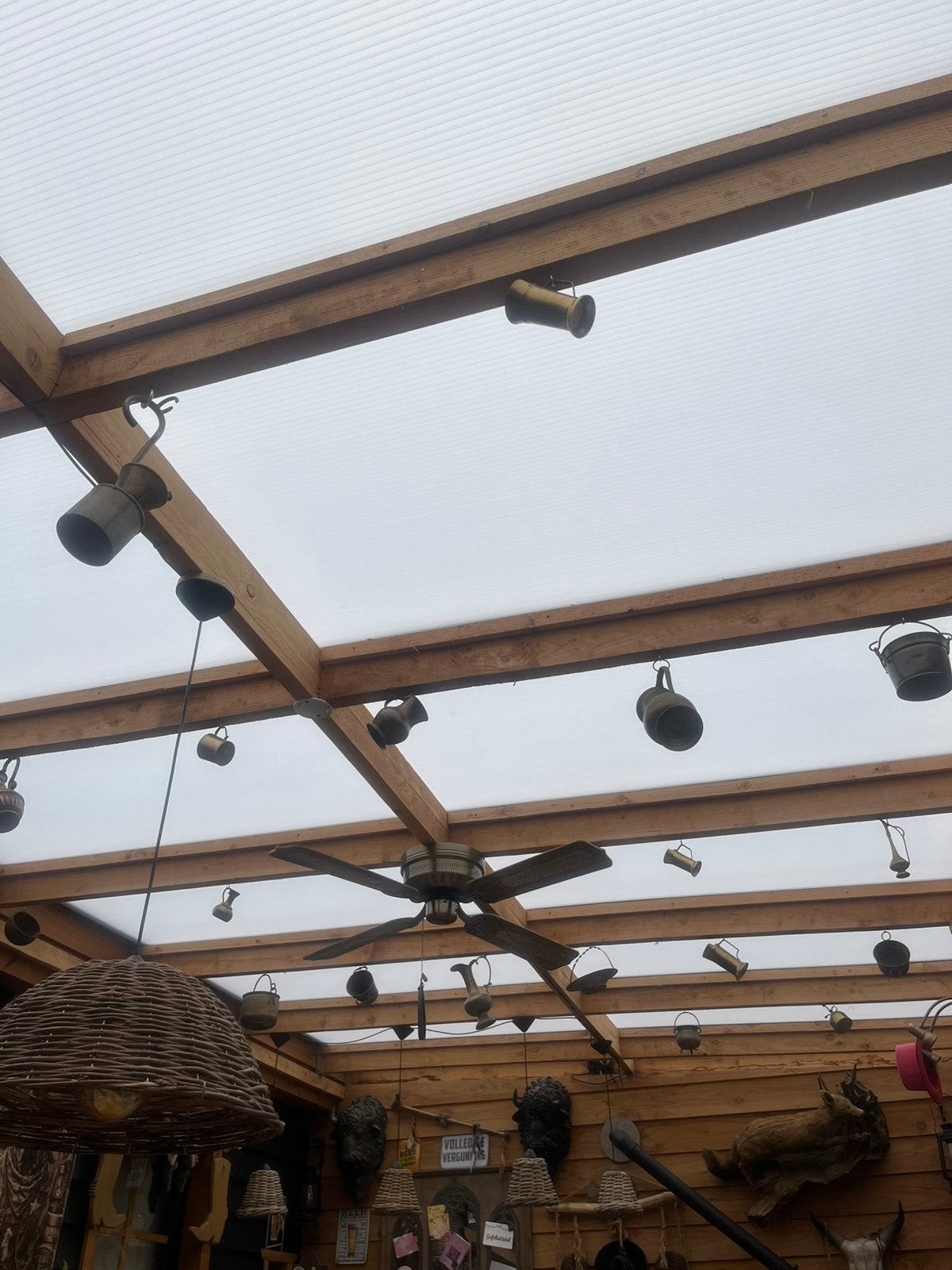 Polycarbonaat dak compleet met profielen voor houtenbalken, Ophalen of Verzenden, Overige typen