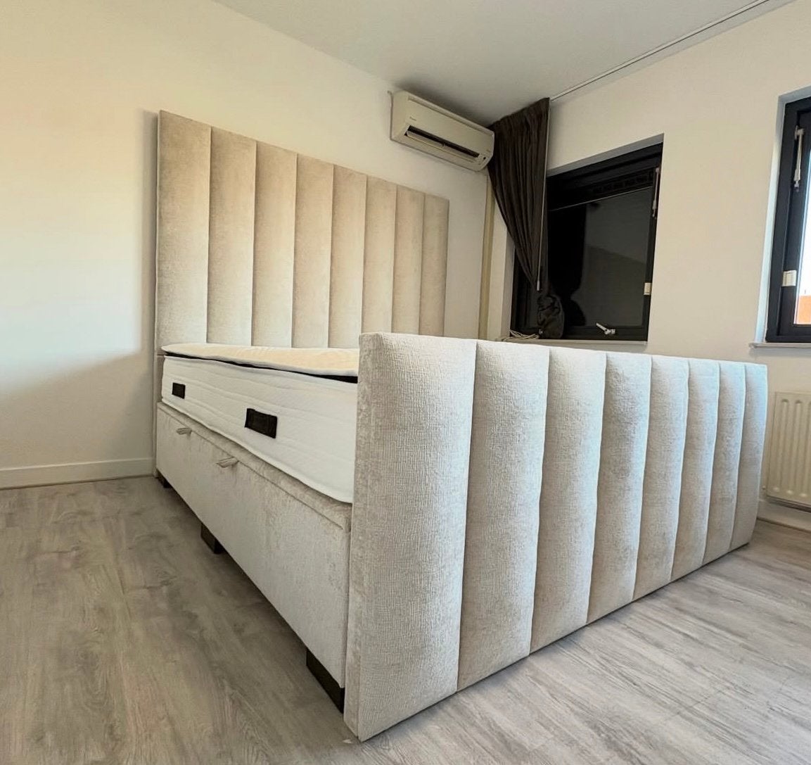 Boxspring 180x200, Ophalen, Zo goed als nieuw, Tweepersoons