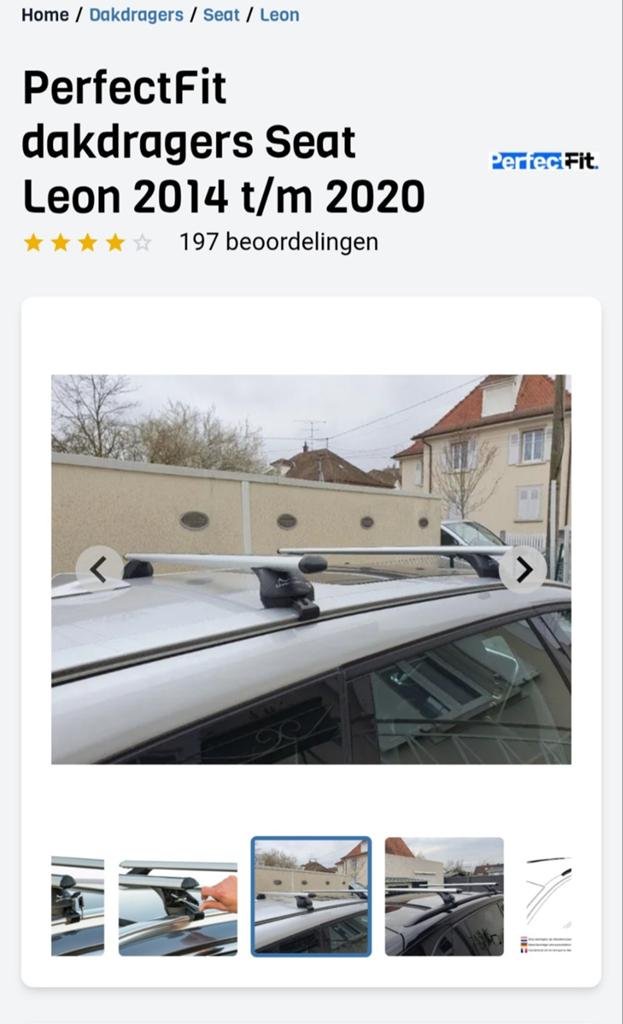 PerfectFit dakdragers Seat Leon 2014-2020, Ophalen of Verzenden, Nieuw