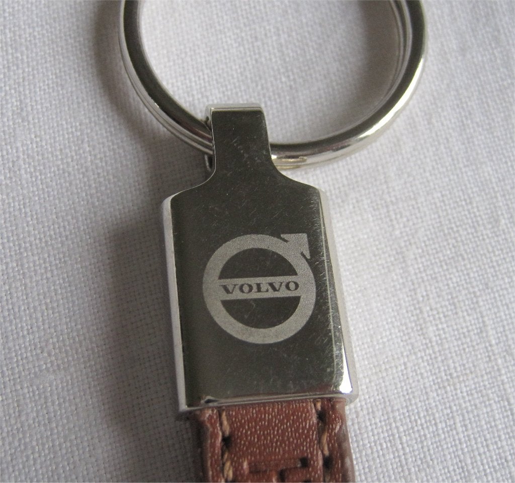 Sleutelhanger Volvo (staal met leer), Verzamelen, Sleutelhangers, Ophalen of Verzenden, Nieuw, Merk