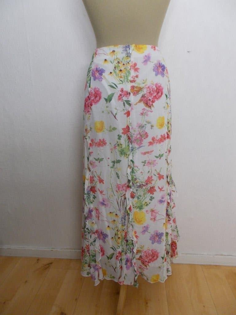 Mooie maxi bloemenprint rok van Scarva! 42, Maat 42/44 (L), Zo goed als nieuw, Onder de knie, Meerkleurig