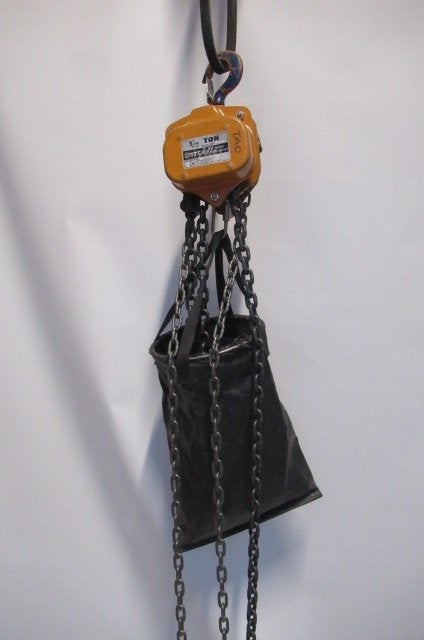 Kettingtakel 500 kilo 1/2 Ton 15 meter hijshoogte 4 STUKS, Ophalen, Gebruikt, Handmatig