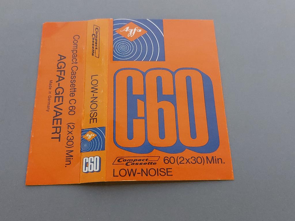 AGFA - GEVAERT C60 CASSETTEBANDJE (oranje), Overige genres, 1 bandje, Ophalen of Verzenden, Zo goed als nieuw