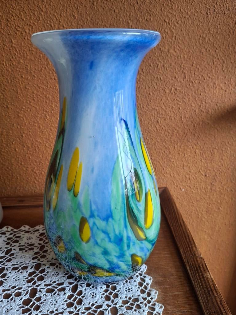 Glazen vaas van de glasblazerij uit Monschau, Ophalen of Verzenden
