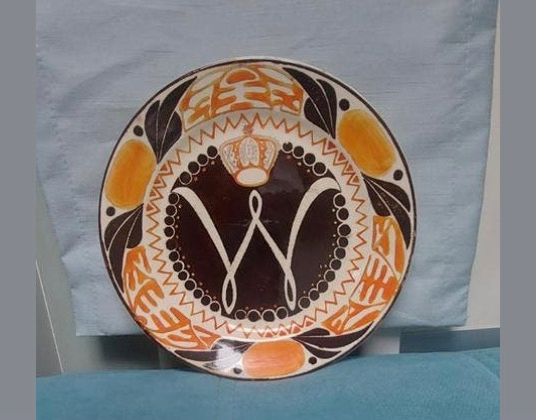 Wand sierbord inhuldiging wilhelmina in 1898, Ophalen of Verzenden