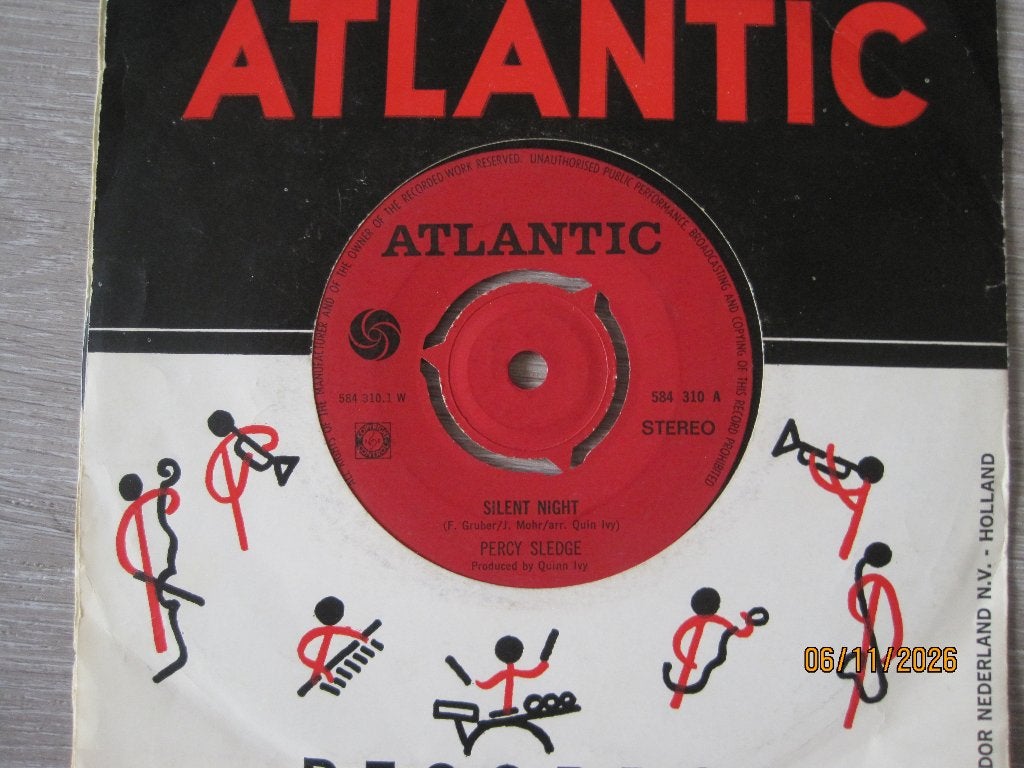 Percy Sledge  -  Silent night, Gebruikt, Originele persing, Single, Ophalen of Verzenden