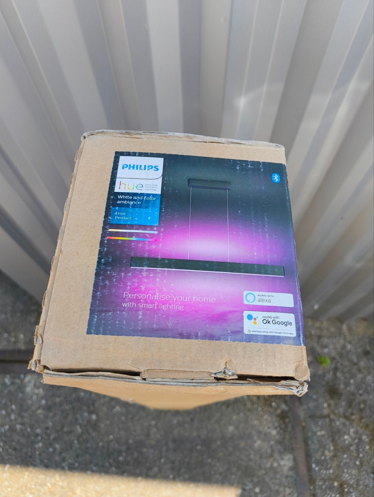 Philips Hue Ensis Hanglamp Wit & Kleur Ambiance, Ophalen of Verzenden, Metaal, Modern, Smart Home, Postadres 123 Amsterdam