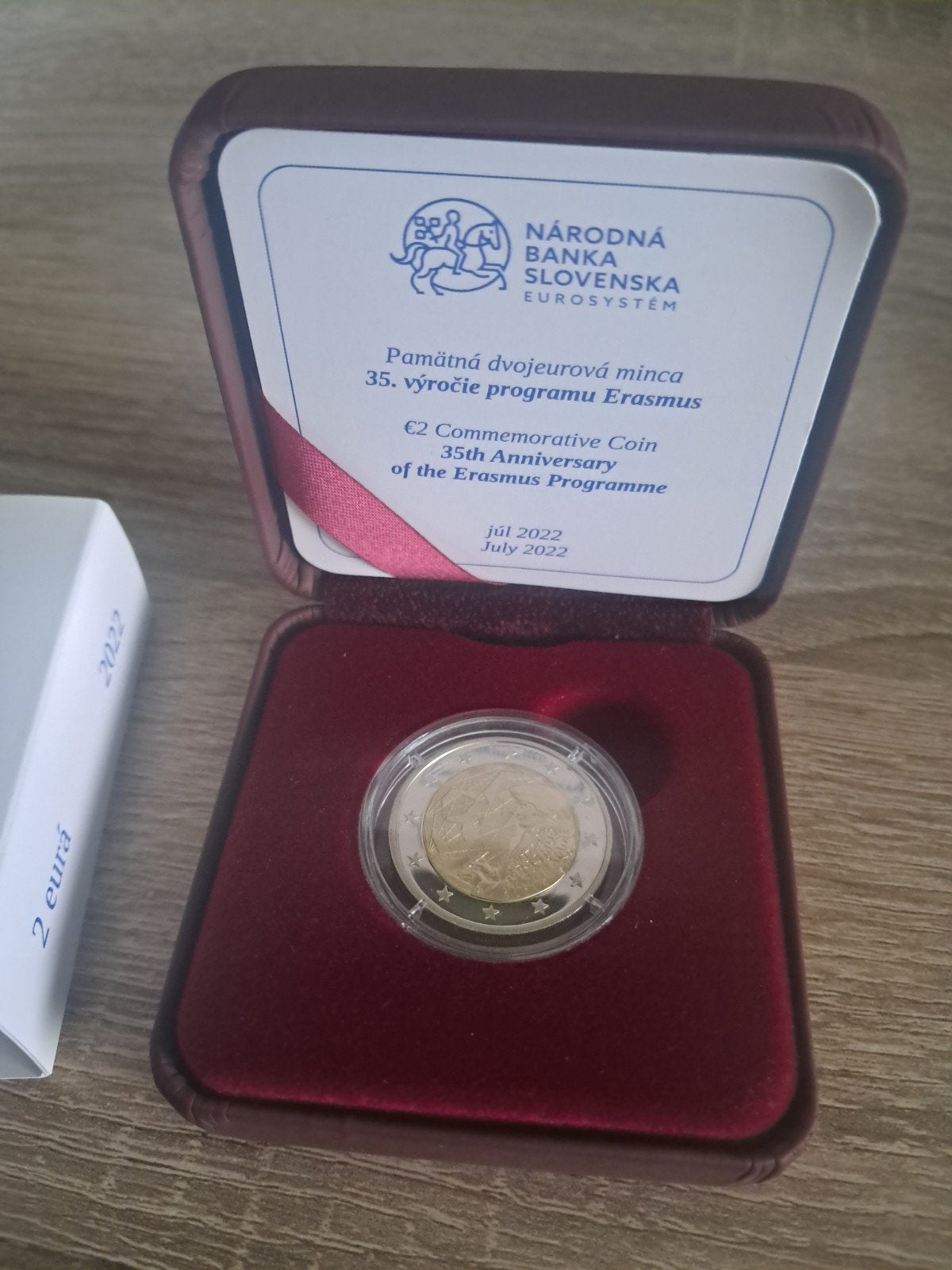 Slowakije 2 Euro 2022  Erasmus PROOF *zeldzaam*, Ophalen of Verzenden, Slowakije, 2 euro