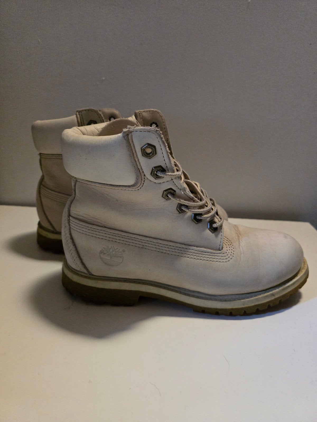 Timberland laarzen - gebroken wit - Maat 38, Kleding | Dames, Ophalen, Overige kleuren, Timberland, Gedragen