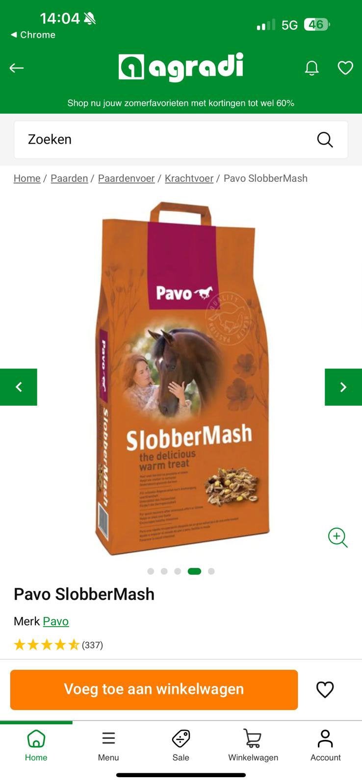 Zak slobber mash pavo, Dieren en Toebehoren, Dierenvoeding, Overige soorten, Ophalen