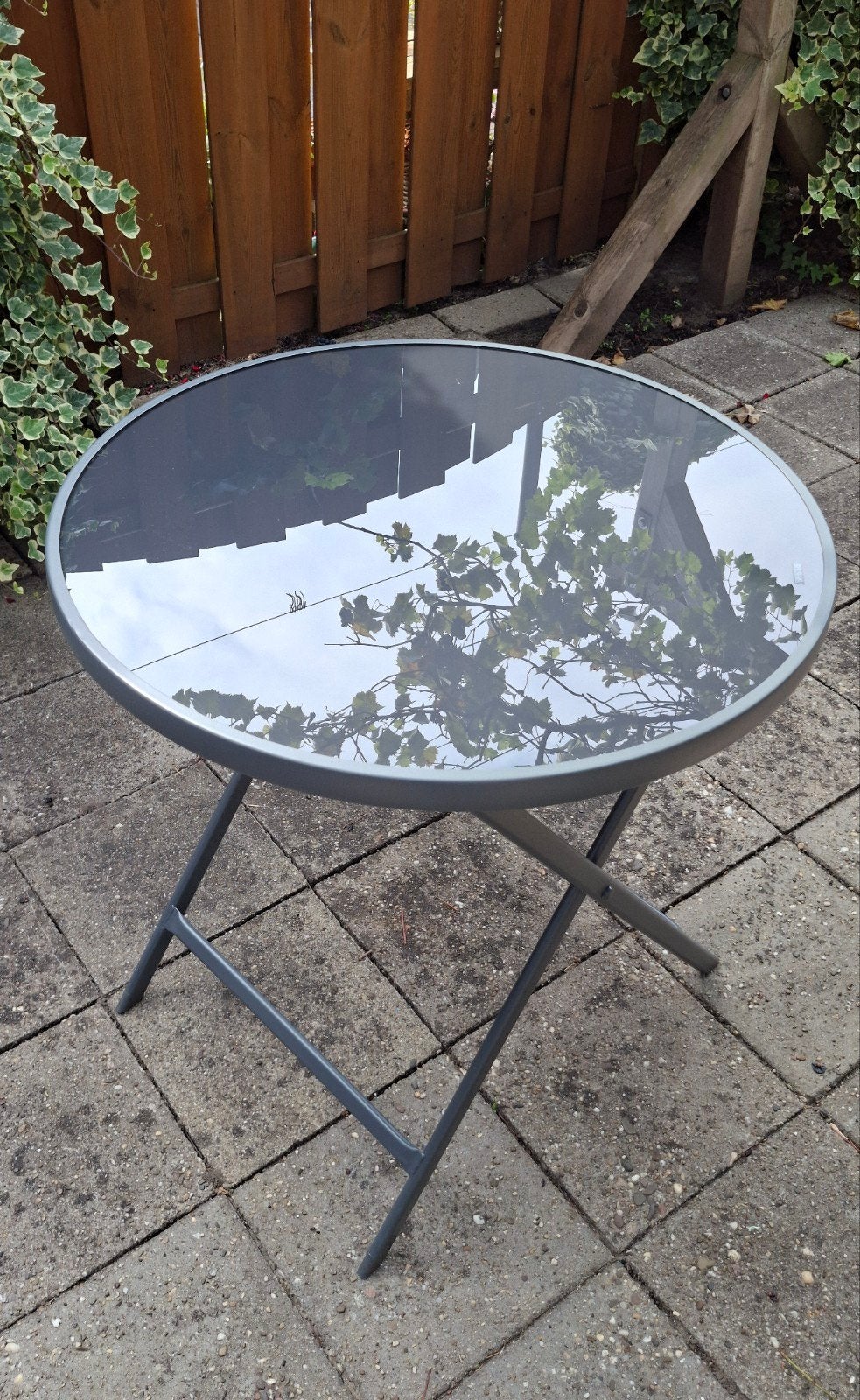 Ronde glazen tafel – nooit gebruikt, Ophalen, 50 tot 100 cm, Rond, Nieuw