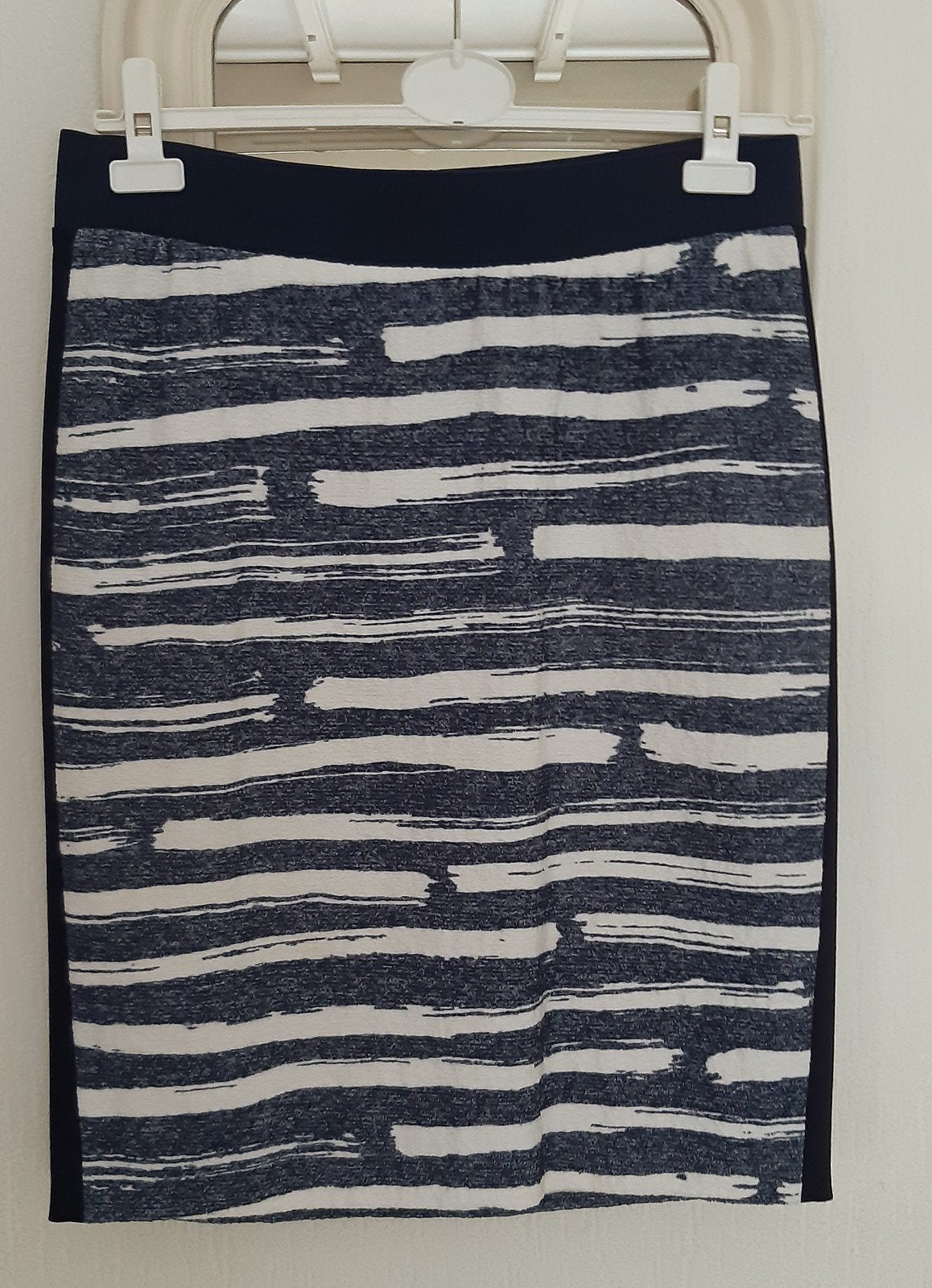 Witteveen donkerblauwe rok met off white strepen, maat M, Kleding | Dames, Ophalen of Verzenden, Zo goed als nieuw, Maat 38/40 (M)