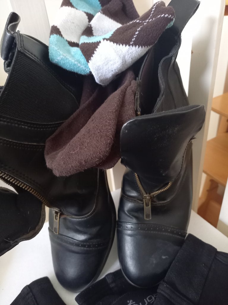 paardrijschoenen leer met rits maat 40 zwart, Dieren en Toebehoren, Paardrijkleding, Ophalen of Verzenden, Zo goed als nieuw, Dressuur