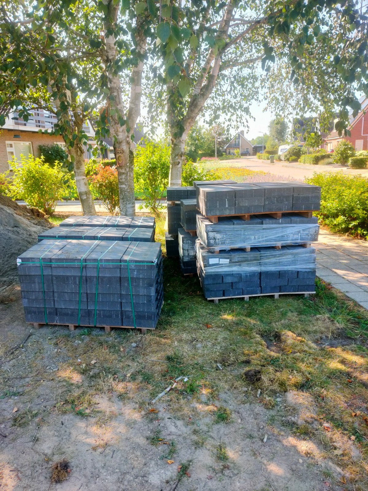 Redstone oprit stenen 30x20x8 grijs, ca 40m2. B-keus, Tuin en Terras, Tegels en Klinkers, Ophalen, Beton, Klinkers