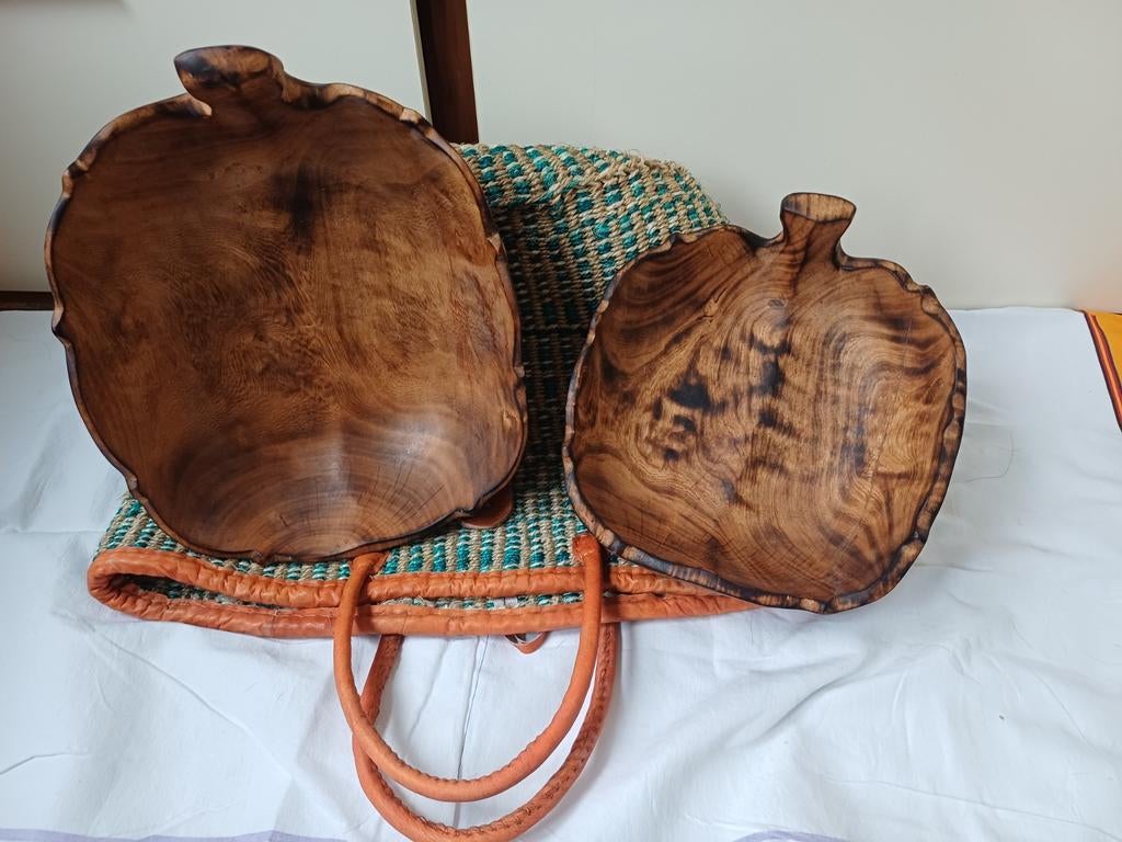 Prachtige houten schalen. Nieuw, Doe-het-zelf en Verbouw, Hout en Planken, Nieuw, Ophalen of Verzenden, Plank, 50 mm of meer