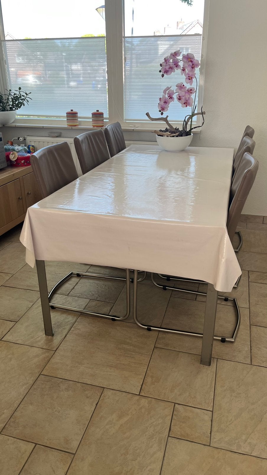 Complete eetkamer, Huis en Inrichting, Ophalen, Zo goed als nieuw, 6 tot 8 stoelen