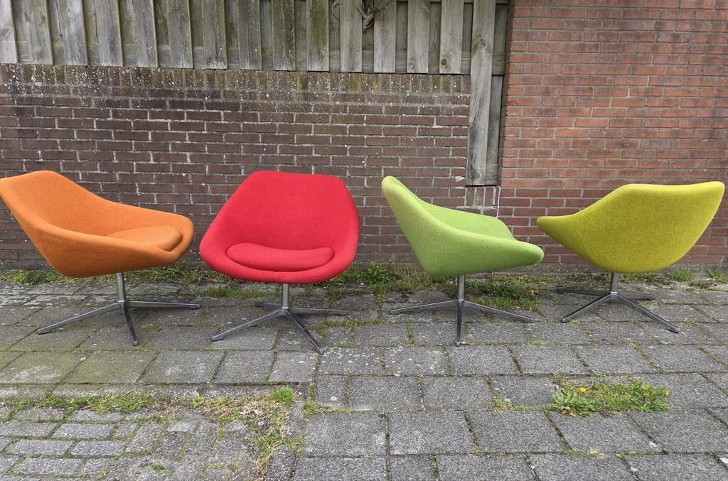 4x Design stoelen (A640), Huis en Inrichting, Fauteuils, Ophalen, Zo goed als nieuw, 75 tot 100 cm, 50 tot 75 cm