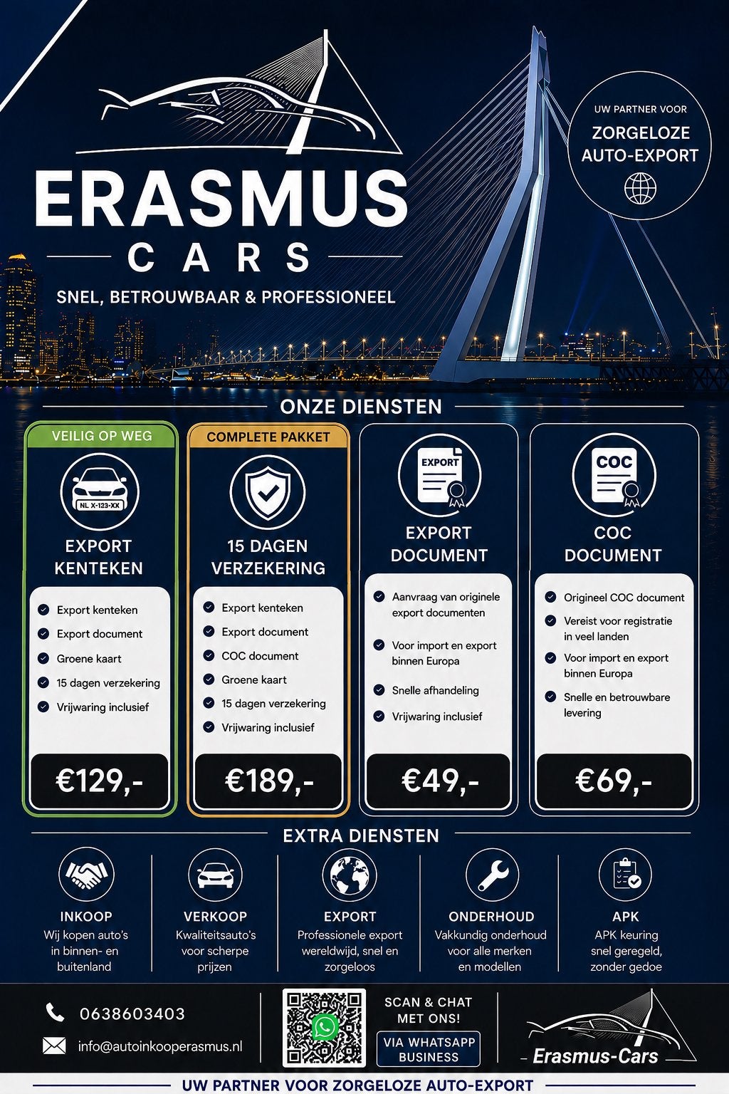 Exportkenteken 15 dagen Exportverzekering, Ophalen