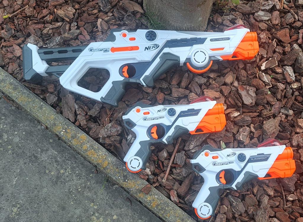 Nerf Pro Alphapoint/ Deltaburst , complete lasergame set, Kinderen en Baby's, Speelgoed | Buiten | Actiespeelgoed, Ophalen of Verzenden