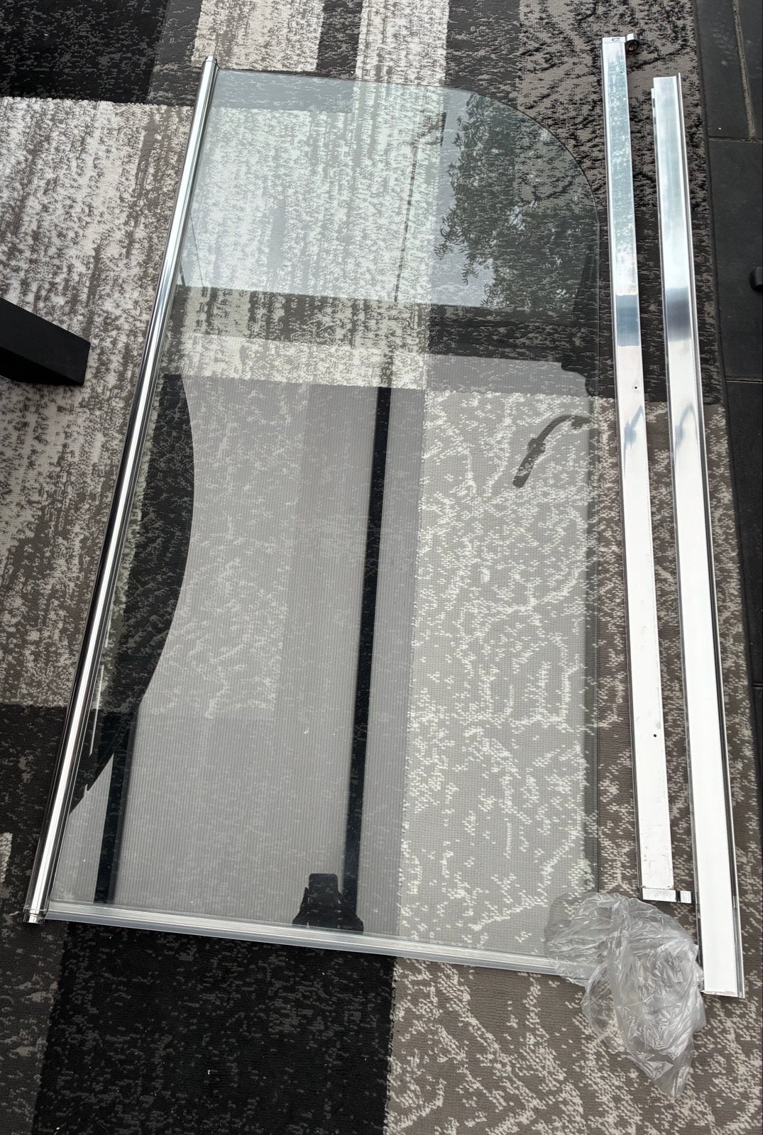 Glazen badwand 145x70 cm - Gebruikt, nette staat, Ophalen, Gebruikt, Met bad
