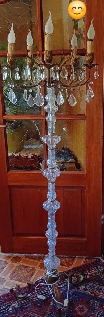 Antieke kristallen staande lamp, Ophalen