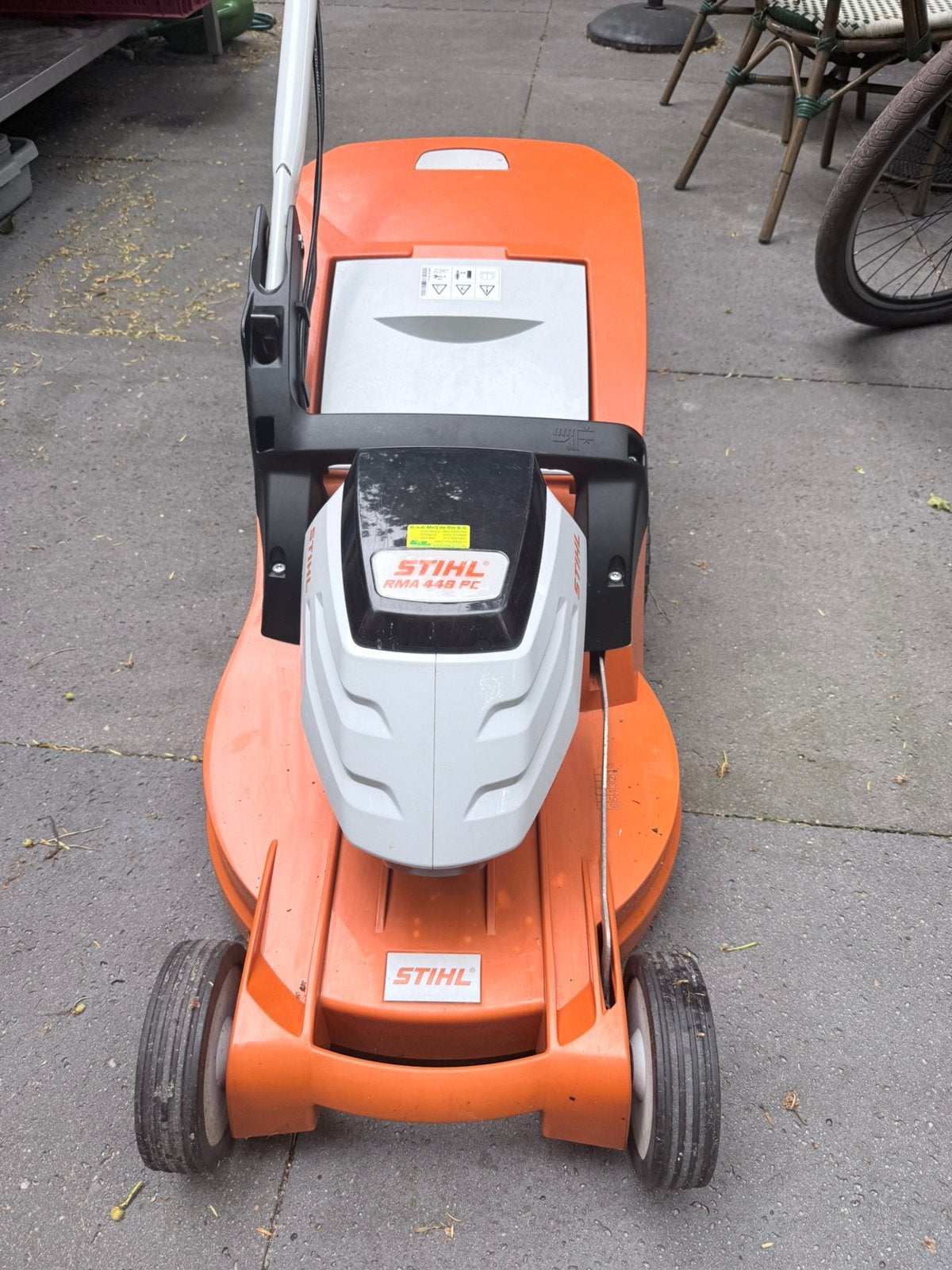 Stihl RMA 448 PC accu gras maaier in goede staat, Ophalen, Mulchfunctie