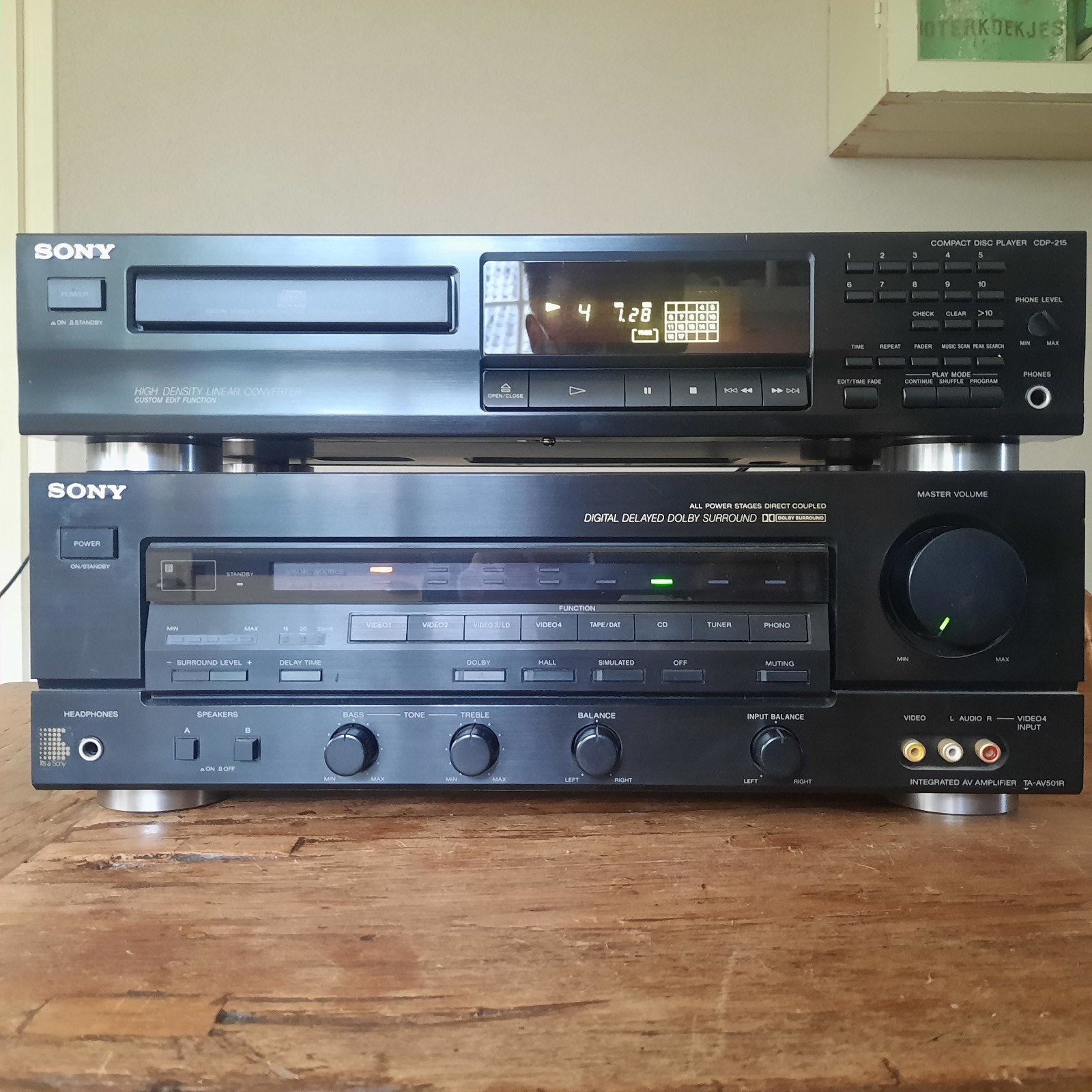 Sony Amplifier / Versterker TA-AV501R met CD speler CDP-215, Ophalen of Verzenden, Sony