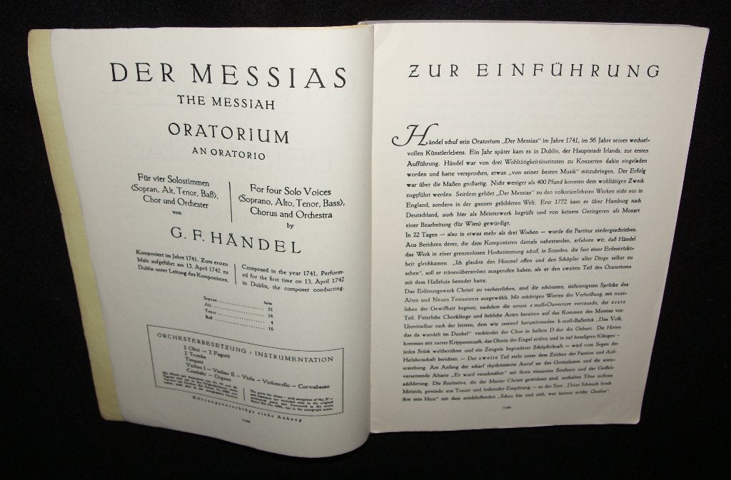 Handel - Messias - Klavierauszug - Schering - Soldan (Editio, Piano, Gebruikt, Klassiek, Ophalen of Verzenden