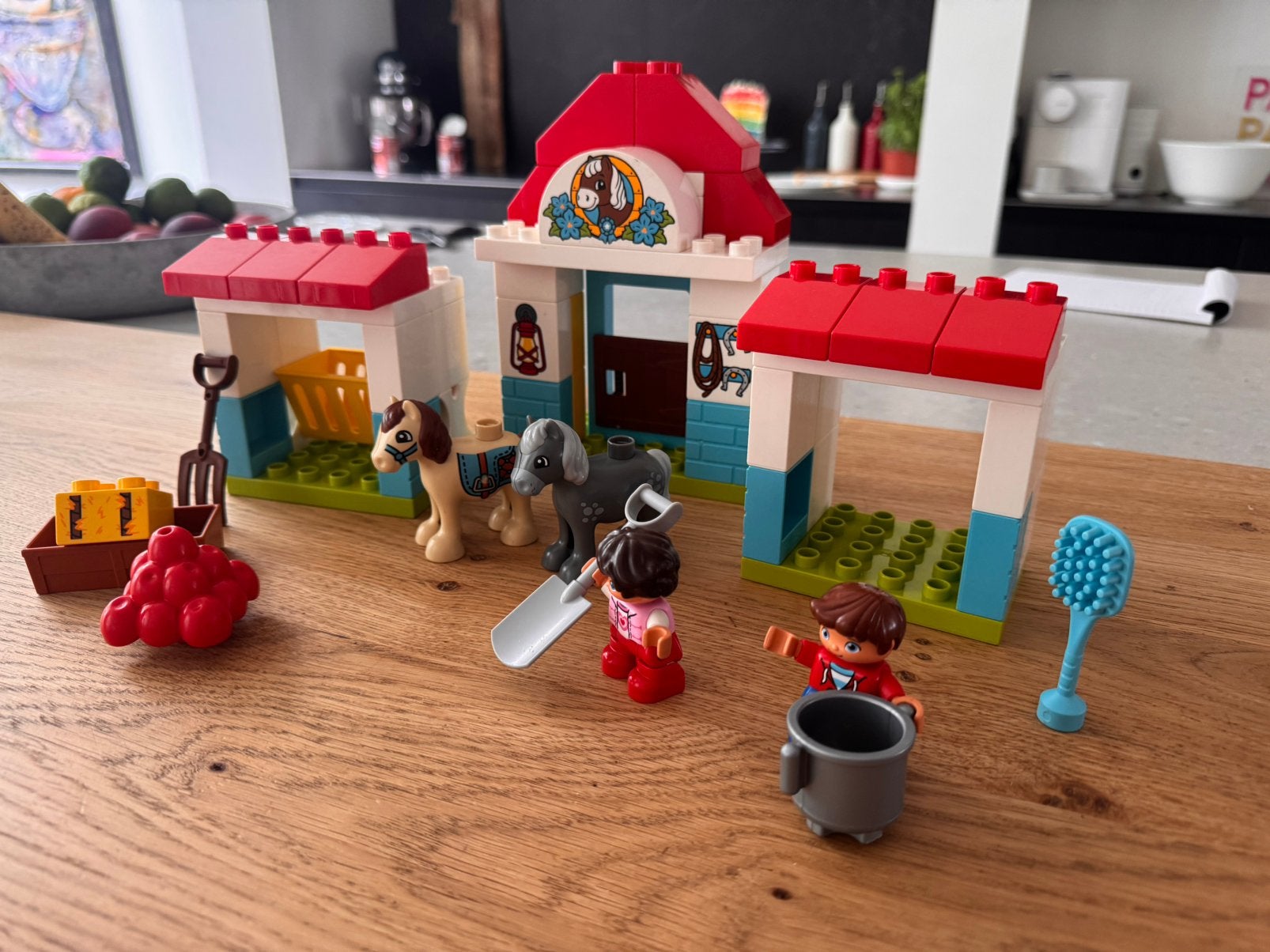 Duplo paardenstal 10868, Ophalen, Zo goed als nieuw, Compleet, Duplo